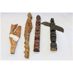 LOT NATIVE CARVINGS