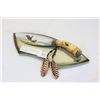 Image 1 : DECORATIVE STAINESS KNIFE WITH DOUBLE SIDED EAGLE MOTIF ON WALL PLAQUE
