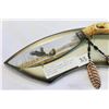 Image 3 : DECORATIVE STAINESS KNIFE WITH DOUBLE SIDED EAGLE MOTIF ON WALL PLAQUE