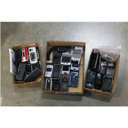 THREE TRAYS OF CELL PHONES