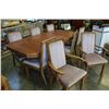 Image 2 : OAK DINING TABLE, LEAF + 6 CHAIRS