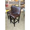Image 2 : PAIR OF LEATHER BARSTOOLS