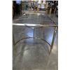 Image 2 : BRASS WITH MIRRORED TRIM GLASS DECORATIVE COFFEE TABLE