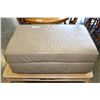 Image 1 : BEIGE LEATHER OTTOMAN