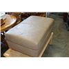 Image 2 : BEIGE LEATHER OTTOMAN