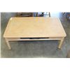 Image 2 : OAK W/ IRON INSERT COFFEE TABLE