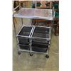 Image 1 : CHROME ROLLING ORGANIZER CART