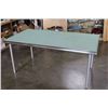 Image 1 : GLASS AND CHROME MODERN DINING TABLE