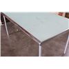 Image 2 : GLASS AND CHROME MODERN DINING TABLE