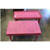 Image 1 : TWO PINK SHABBY CHIQUE COFFEE TABLES