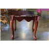 Image 1 : DARK WALNUT ENDTABLE WITH SCALLOPED EDGE