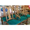 Image 1 : SET OF SIX AMERICAN DREW SOLID OAK PAWFOOT DINING CHAIRS