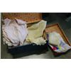Image 2 : SMALL VINTAGE TRUNK FULL OF BABY CLOTHES