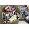 Image 1 : TOW BOXES OF SPORTS MEMORIBILIA BOBBLE HEADS CARDS ETC