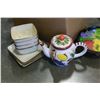 Image 3 : BOX OF DECORATIVE POTTERY WARE