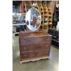 Image 1 : THREE DRAWER VANITY DRESSER WITH MIRROR