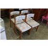 Image 2 : FOUR TEAK DINING CHAIRS