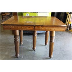 ANTIQUE OAK DINING TABLE AS IS