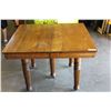 Image 2 : ANTIQUE OAK DINING TABLE AS IS