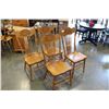 Image 1 : SET OF FOUR ANTIQUE PRESSBACK CHAIRS