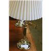 Image 1 : PAIR OF BRASS SWINGARM LAMPS W/SHADES