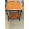 Image 2 : BRAIDED METAL AND WOOD ENDTABLE