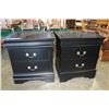Image 1 : PAIR OF NEW BLACK MODERN AVENZA 2 DRAWER NIGHTSTANDS RETAIL $249ea.