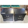 Image 2 : PAIR OF NEW BLACK MODERN AVENZA 2 DRAWER NIGHTSTANDS RETAIL $249ea.