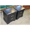 Image 3 : PAIR OF NEW BLACK MODERN AVENZA 2 DRAWER NIGHTSTANDS RETAIL $249ea.