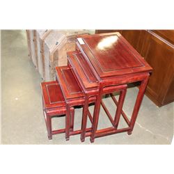 SET OF 4 ROSEWOOD NESTING TABLES