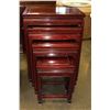 Image 3 : SET OF 4 ROSEWOOD NESTING TABLES