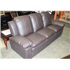 Image 3 : NEW 2-PIECE BROWN LEATHER ASHLEY SOFA AND LOVE SEAT RETAIL $1899