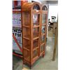 Image 2 : STAINED GLASS AND WOOD 4-SHELF DISPLAY CABINET