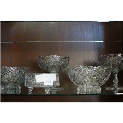 LOT OF FIVE CRYSTAL BOWLS