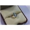 Image 1 : 10KT YELLOW GOLD ACQUA MARINE RING RETAIL $600