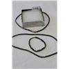Image 1 : TWO BLACK ALASKAN DIAMOND BEAD NECKLACES AND BRACELET