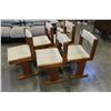Image 2 : FIVE TEAK DINING CHAIRS