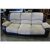 Image 1 : MICROFIBER AND LEATHER DOUBLE RECLINER SOFA