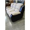 Image 2 : MICROFIBER AND LEATHER DOUBLE RECLINER SOFA
