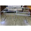 Image 1 : TWO PIECE MODERN GLASS DESK