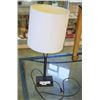 Image 1 : VINYL AND METAL TABLE LAMP W/ SHADE