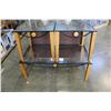 Image 1 : 3 PIECE MAPLE WITH GLASS TOP COFFEE TABLE SET