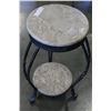 Image 2 : DECORATIVE 2-TIER MARBLE PLANTSTAND