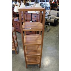 TEAK 5 TIER SQUARE SHELF