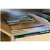 Image 2 : TWO BOXES OF RECORDS AND WOOD TRAY OF CDS