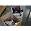 Image 1 : BOX OF WOOL DOLLIES AND ITALIAN PURSE AND BOX OF WALL SCONCES AND BOARD GAMES