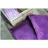 Image 2 : LOT OF PURPLE AND GREEN PILLOWS AND RUG
