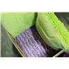 Image 3 : LOT OF PURPLE AND GREEN PILLOWS AND RUG
