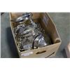 Image 1 : BOX OF SILVER PLATED SERVING PIECES