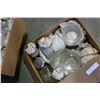 Image 1 : TWO BOXES OF GLASS SERVING PIECES AND DISHES